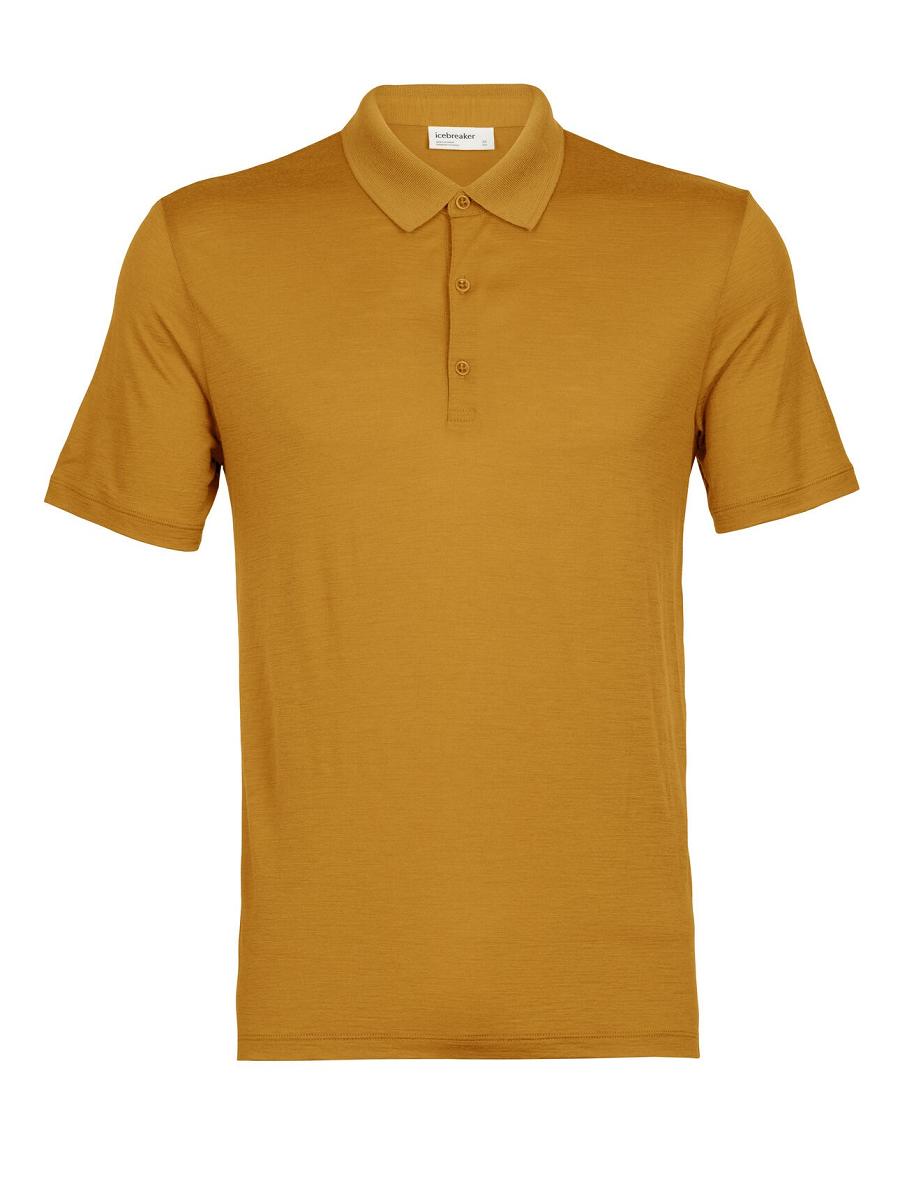 Koszulki Icebreaker Merino Tech Lite II Krótkie Sleeve Polo Męskie Brązowe | PL 1788JPQJ